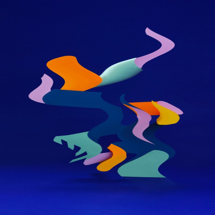 The same dancer melted into liquid ribbons by the wave